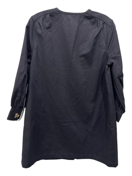 Tuckernuck Size S Black Cotton & Nylon Button Front Long Sleeve Dress Black / S