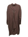 Tibi Size Small Brown Lyocell & Polyamide Button Down Collar Long Sleeve Dress Brown / Small