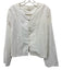 Commense Size S White Cotton Long Sleeve Crop Button Up Top White / S