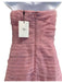 Aje Size 10 Pink Nylon & Cotton Strapless Ruffled Boning Gown Pink / 10