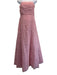 Aje Size 10 Pink Nylon & Cotton Strapless Ruffled Boning Gown Pink / 10