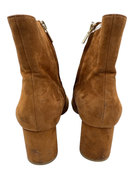 Joie Shoe Size 39 Brown Suede Round Toe Midi Block Heel Side Zip Ankle Booties Brown / 39