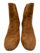 Joie Shoe Size 39 Brown Suede Round Toe Midi Block Heel Side Zip Ankle Booties Brown / 39