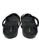 Larroude Shoe Size 9 Black & Gold Leather Eyelet 2 Strap Slide Mule Sandals Black & Gold / 9