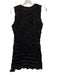Dissh Size 4 Black & White Linen Sleeveless Elastic Dress Black & White / 4