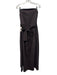 St. Agni Size Small Purple Brown Cotton Blend Strapless Pleated Gathered Dress Purple Brown / Small