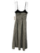Rails Size Small Black & White Cotton Blend Spaghetti Strap Plaid Ruffle Dress Black & White / Small