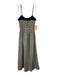 Rails Size Small Black & White Cotton Blend Spaghetti Strap Plaid Ruffle Dress Black & White / Small