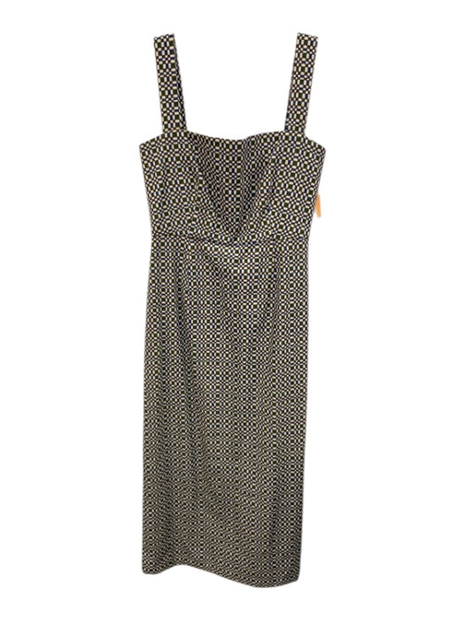 Coco Shop Size Small Blue, Green, Brown Sleeveless Checkered Square Neck Dress Blue, Green, Brown / Small