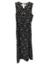 Ulla Johnson Size 4 Black & White Cotton Sleeveless Floral Cutout Maxi Dress Black & White / 4