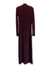 Rag & Bone Size Small Burgundy & Black Nylon Blend Long Sleeve Mock Neck Dress Burgundy & Black / Small
