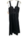 Tanya Taylor Size 0 Black & White Cotton Blend Sleeveless Contrast Stitch Dress Black & White / 0