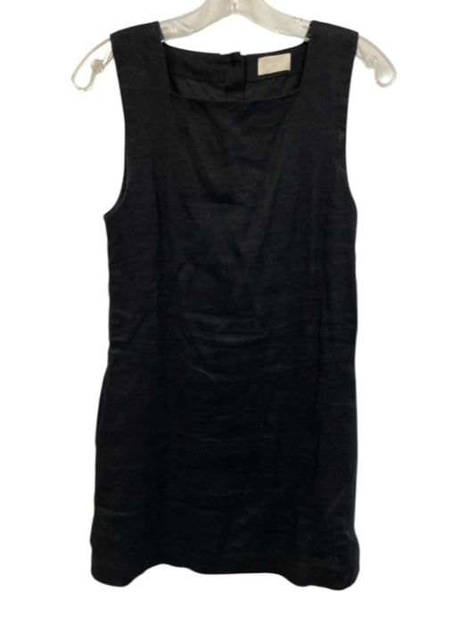 Posse Size XS Black Linen Sleeveless Square Neck Dress Black / XS