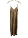 Beautiful People Size P Beige Silk Spaghetti Strap Satin Maxi Slip Dress Beige / P