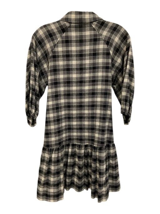 Jonathan Simkhai Standard Size XS Black & White Cotton Blend Half Sleeve Dress Black & White / XS