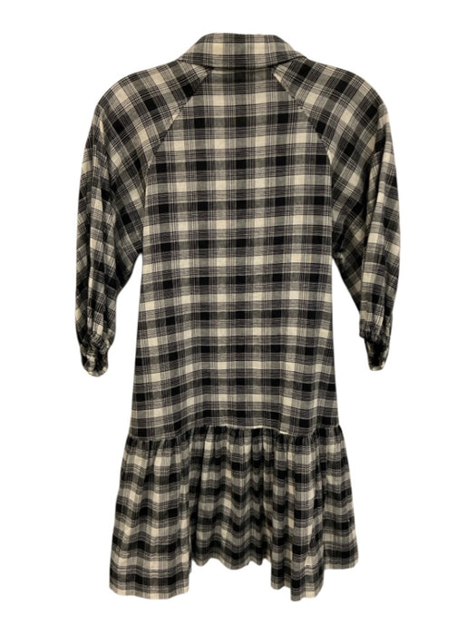 Jonathan Simkhai Standard Size XS Black & White Cotton Blend Half Sleeve Dress Black & White / XS