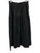 Doen Size Small Black Cotton Pintuck Lace Trim Tiered Maxi Skirt Black / Small