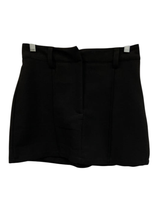 Dissh Size 4 Black Polyester High Rise Pintuck Darted Mini Skort Black / 4
