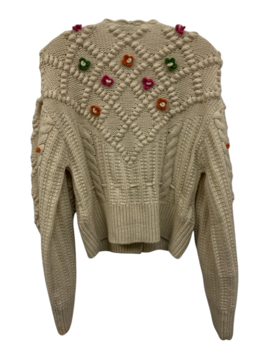 Baum und Pferdgarten Size Small Cream & Multi Wool Blend Long Sleeve Sweater Cream & Multi / Small