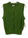Veronica Beard Size Small Green Cotton Button Front Ribbed Stretch Top Green / Small