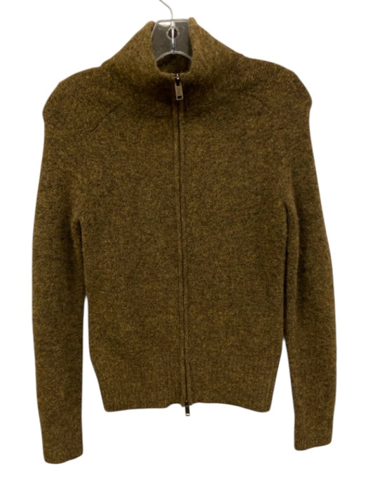 Marant Etoile Size 38 Brown & Green Baby Alpaca Blend Long Sleeve Ribbed Sweater Brown & Green / 38