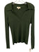L'agence Size XS Green Rayon Collar Ribbed Top Green / XS