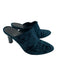 Tibi Shoe Size 39 Teal Blue Velvet Almond Toe Mule Circular Heel Pumps Teal Blue / 39