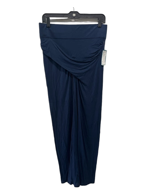 Helmut Lang Size M Navy Elastic Waist Maxi Twist Lined Skirt Navy / M