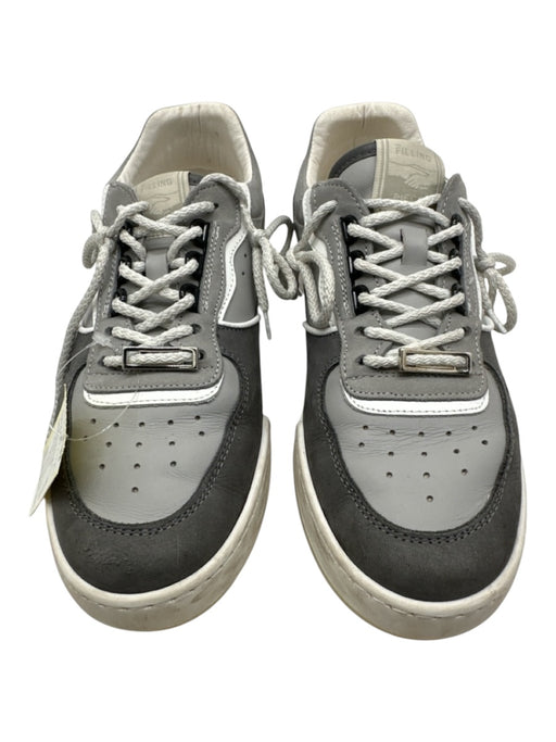 Filling Pieces Shoe Size 39 Gray & White Leather round toe Perforated Sneakers Gray & White / 39