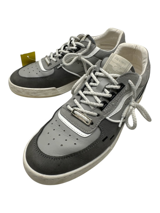 Filling Pieces Shoe Size 39 Gray & White Leather round toe Perforated Sneakers Gray & White / 39