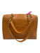 Chanel Orange Caviar Leather Zip Close Interlocking CC Chain Strap Pockets Bag Orange / Large
