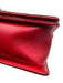 Chanel Metallic Red Patent Leather Flap Quilted Gunmetal Hardware Bag Metallic Red / Small