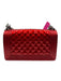 Chanel Metallic Red Patent Leather Flap Quilted Gunmetal Hardware Bag Metallic Red / Small