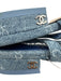 Chanel Shoe Size 39C Medium Wash Leather & Textile Squared Toe Slingbacks Medium Wash / 39C