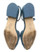Chanel Shoe Size 39C Medium Wash Leather & Textile Squared Toe Slingbacks Medium Wash / 39C