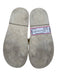 Chanel Shoe Size 38 Cream White Leather & Rubber open toe Quilted Slide Sandals Cream White / 38