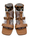 Di Gaia Shoe Size 39 Brown & Black Leather open toe Scalloped Caged Sandals Brown & Black / 39