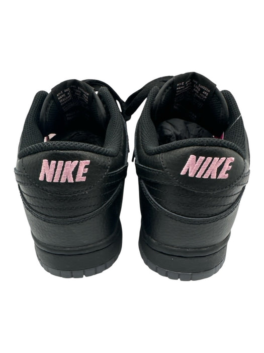 Nike Shoe Size 7 Black & Pink Leather Upper Lace Up Clear Panel Low Top Sneakers Black & Pink / 7