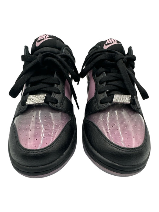 Nike Shoe Size 7 Black & Pink Leather Upper Lace Up Clear Panel Low Top Sneakers Black & Pink / 7