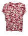 L'agence Size Medium Pink & White Rayon Blend Short Sleeve Toile Tee Top Pink & White / Medium