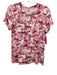 L'agence Size Medium Pink & White Rayon Blend Short Sleeve Toile Tee Top Pink & White / Medium