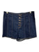 Cinq a Sept Size 8 Dark Wash Cotton Denim High Rise Button Fly Paneled Shorts Dark Wash / 8