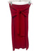 Proenza Schouler Size M Red Knit Linen Pointelle Tie Front Midi Skirt Skirt Red / M