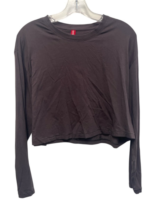 Spanx Size M Brown Long Sleeve Cropped Top Brown / M