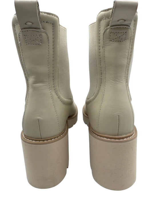 Dolce Vita Shoe Size 8.5 Beige Leather Rubber Outsole Bootie Ankle Boot Shoes Beige / 8.5