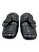 Loewe Shoe Size 38 Black Leather Flat Chain Mule Square Toe Shoes Black / 38