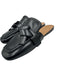 Loewe Shoe Size 38 Black Leather Flat Chain Mule Square Toe Shoes Black / 38