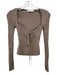 Jonathan Simkhai Size XS Brown Rayon Blend Speckled Sweetheart Neckline Tie Top Brown / XS