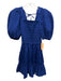 Sea New York Size XS Navy Blue Cotton Half Puff Sleeve Smocked Detail Dress Navy Blue / XS