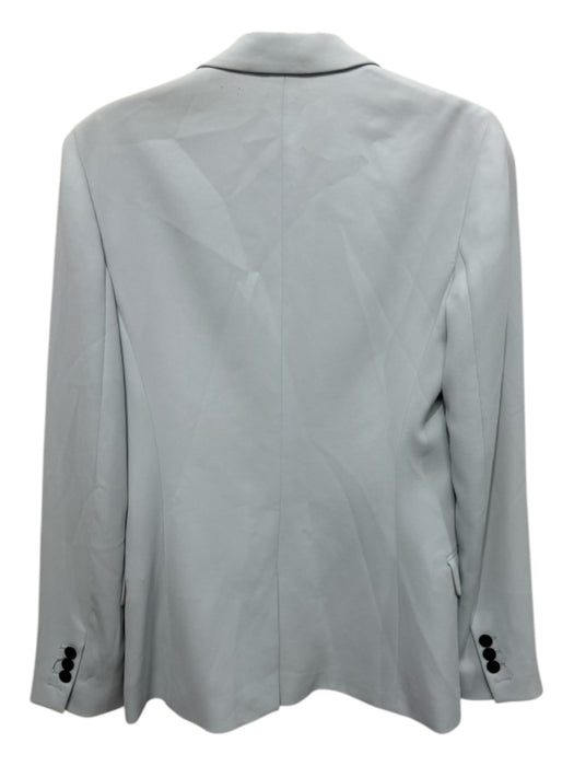 Theory Size 0 Light Blue Triacetate Blend Lapel Faux Pockets Blazer Jacket Light Blue / 0